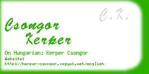 csongor kerper business card